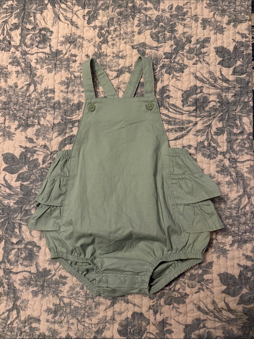 Carter’s Baby/Toddler Ruffle Romper - Sage Green